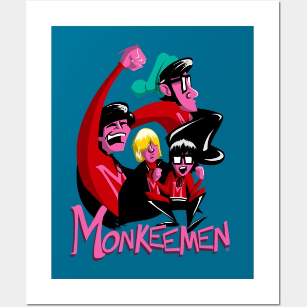 Monkee Men Pop Art Wall Art by UzzyWorks